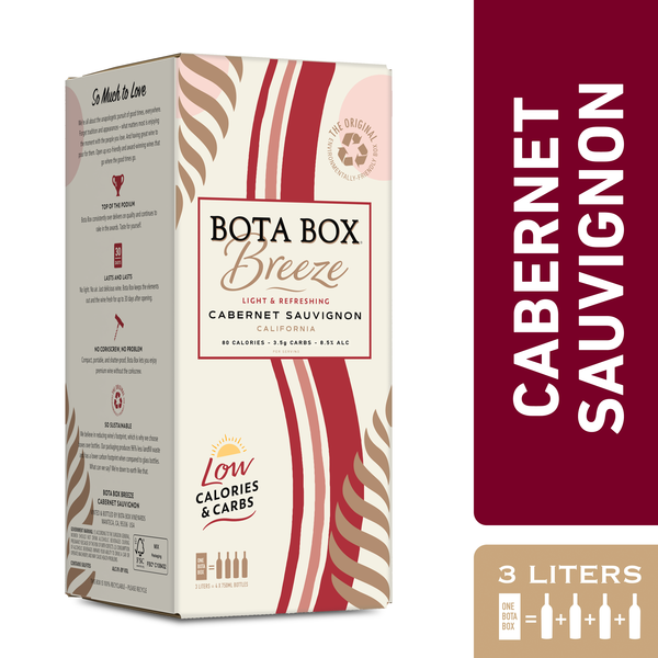 Bota Box Breeze Cabernet Sauvignon Red Wine, 3 L (equals 4