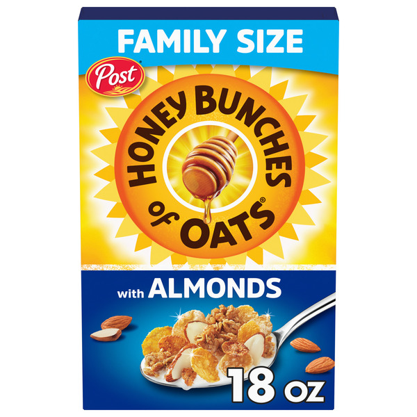 Post Honey Bunches of Oats Honey Bunches of Oats with Almonds Breakfast Cereal, Heart Healthy, Family Size