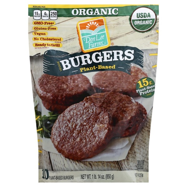 Don Lee Farms Burgers, Organic, Veggie (10 each) from Costco Instacart
