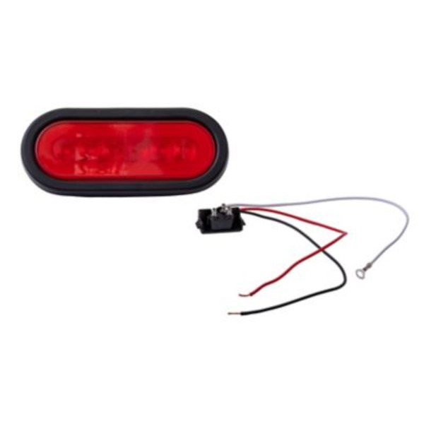 Carry-On Trailer LED 6 in. Oval Sealed Combination Tail Light Set, CO-TLL112RK