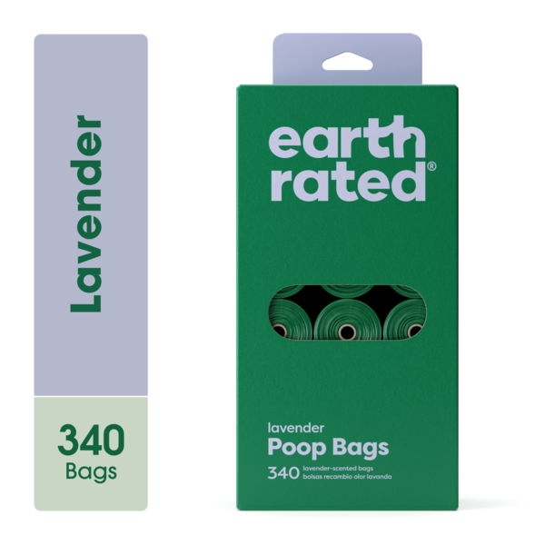Earth Rated Dog Poop Bags, Lavender Scented, 100% Leak Proof