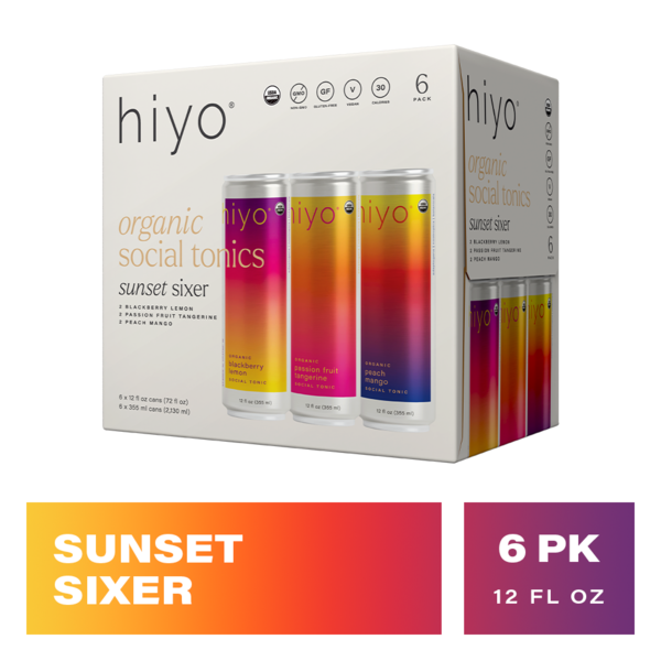 Hiyo Sunset Sixer, Organic Social Tonics