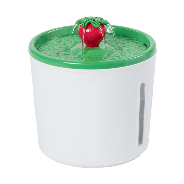 Whisker City Strawberry Drinking Fountain - White