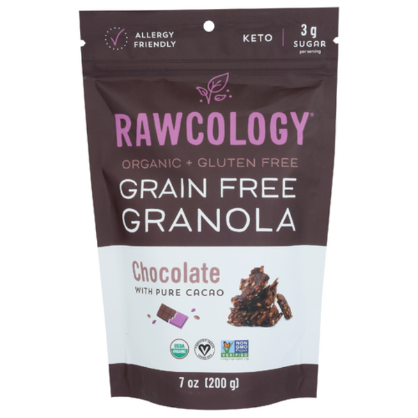 Rawcology Organic Chocolate With Pure Cacao Grain Free Granola