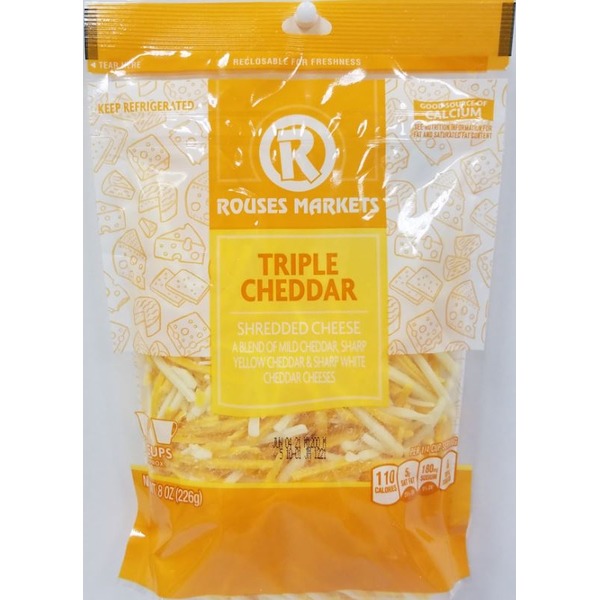 Rouses Triple Cheddar Shredded Cheese Same-Day Delivery | Rouses Markets