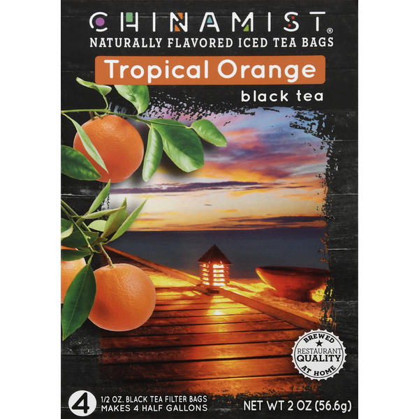 China Mist Black Tea, Tropical Orange, Iced Tea Bags Same-Day