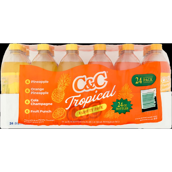 C&C- Tropical Variety Packs - 24/24 oz bottles