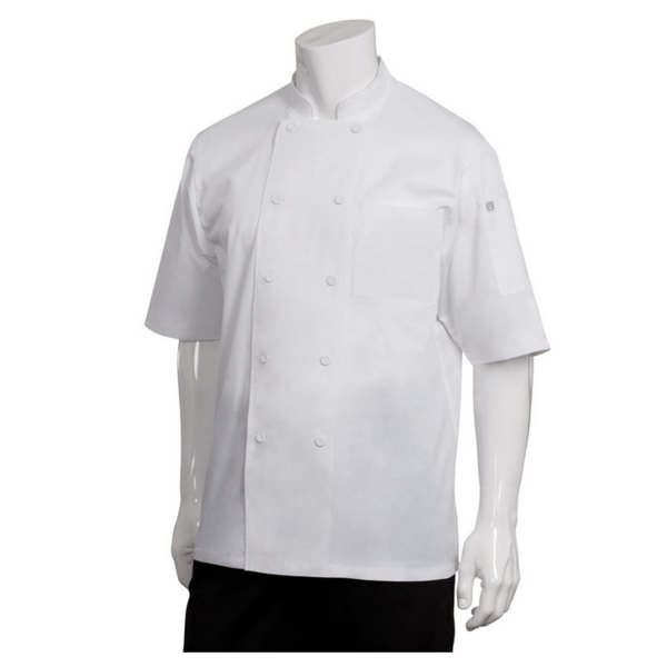Montreal Chef Coat, double-breasted, short sleeves, white, XL