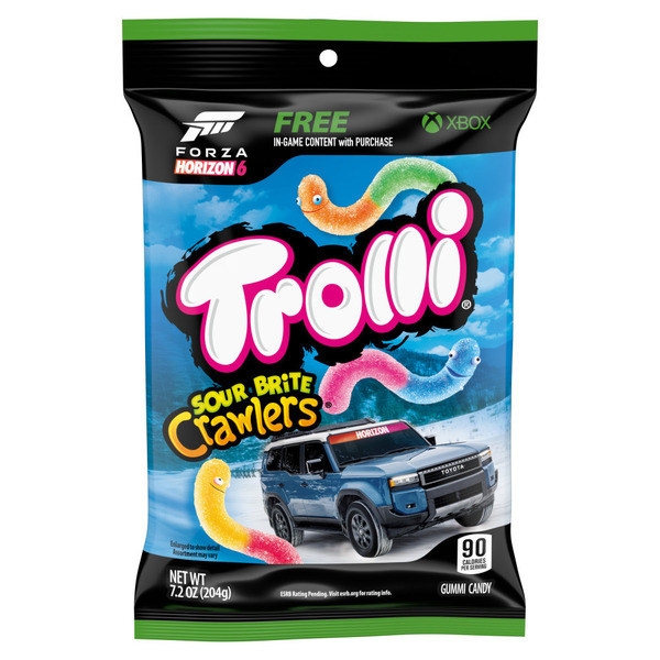 Trolli Sour Brite Crawlers Candy Cherry-Lemon Strawberry-Grape