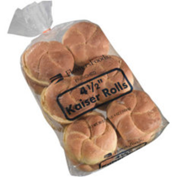 Flowers - 4.5" Hamburger Kaiser Roll - 12 ct Pack