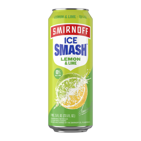 Smirnoff Ice Smash Lemon Lime, Single Serve Can, 23.5 fl oz, 8
