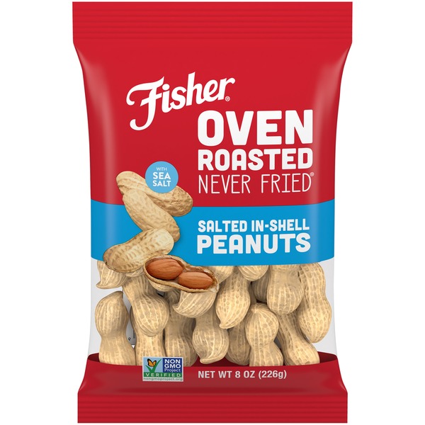 Fisher Oven Roasted Salted InShell Peanuts (8 oz) Instacart