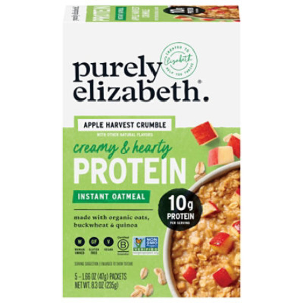 Purely Elizabeth Protein Creamy & Hearty Apple Harvest Crumble Instant Oatmeal