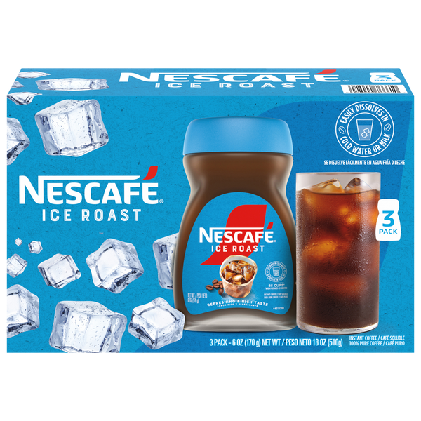 NESCAFÉ Coffee, Instant, Ice Roast, 3 Pack Same-Day Delivery