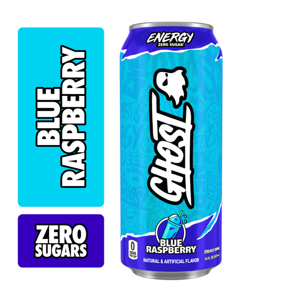 GHOST Zero Sugar Energy Drink, Blue Raspberry
