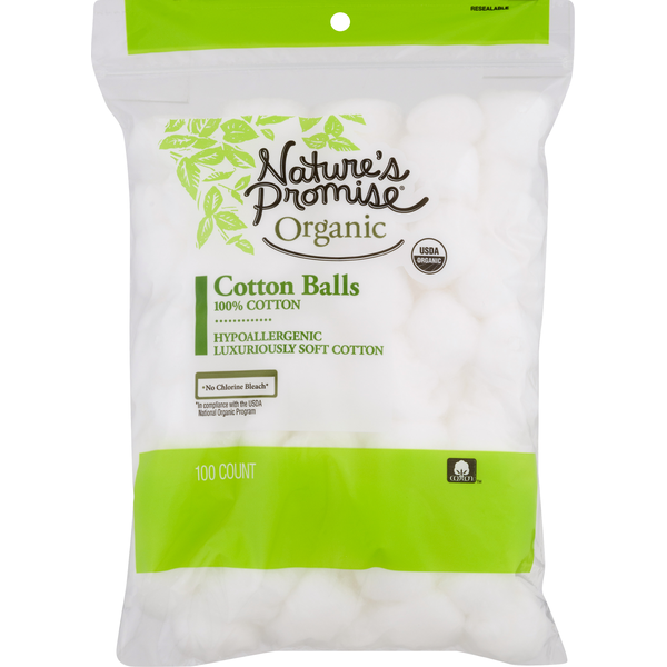 Nature's Promise Cotton Balls, Organic (100 ct) Instacart