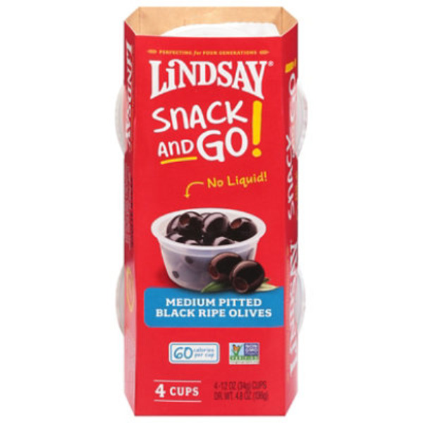 Lindsay Olives, Black Riped Pitted, Medium