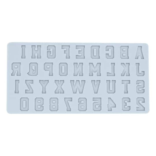 Makery Varsity Alphabet Font Silicone Fondant Mold