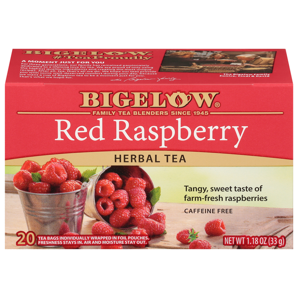 Bigelow Red Raspberry Caffeine Free Herbal Tea Same-Day Delivery