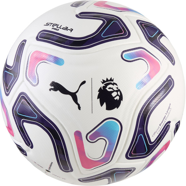 PUMA Stellar Pro Play Reactivity Soccer Ball, Size 5 - White & Multicolor