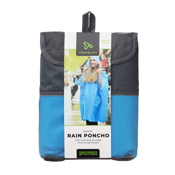 Travelon 13437-330 One Size Fits All Blue Rain Poncho
