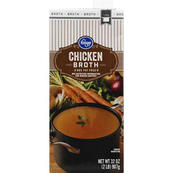 Kroger Chicken Broth, 99 Fat Free (32 oz) Instacart