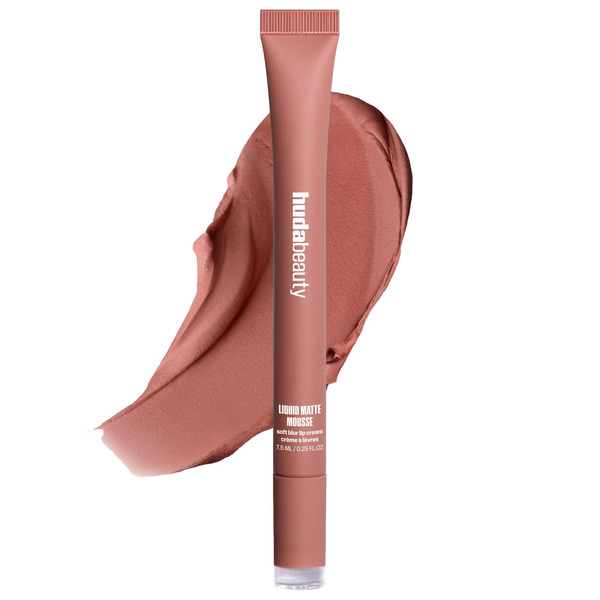 Huda Beauty Liquid Matte Mousse Soft Blur Lip Cream - Bombshell Pinky Brown