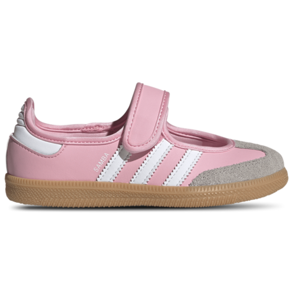 adidas Kids' Preschool Samba Jane Shoes, Size 3, Medium/B - Light Pink/White/Gum