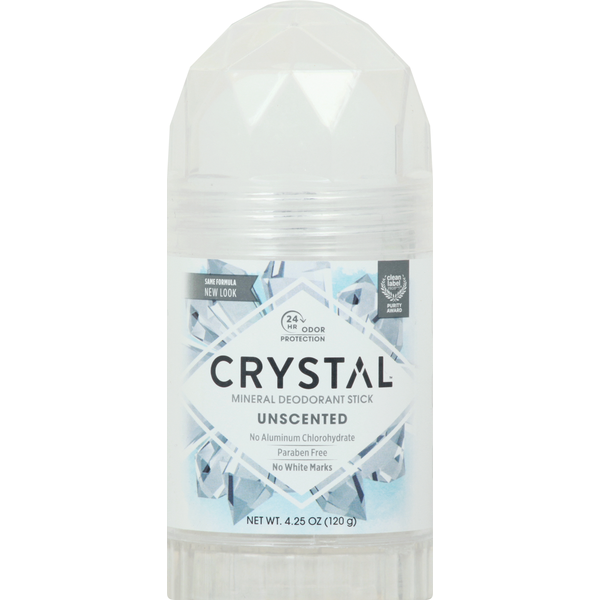 Crystal Deodorant, Mineral, Unscented, Stick (4.25 oz) Instacart