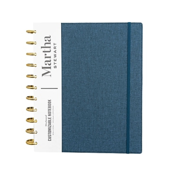 Martha Stewart Ruled Customizable Notebook - Navy