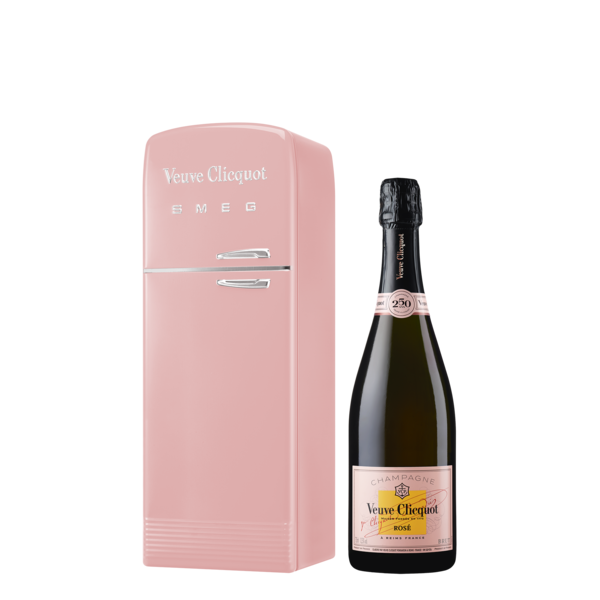 Veuve Clicquot × SMEG シャンパンクーラー ミニ冷蔵庫型 Veuve Clicquot Rosé Champagne Limited Edition Fridge X Smeg 750mL
