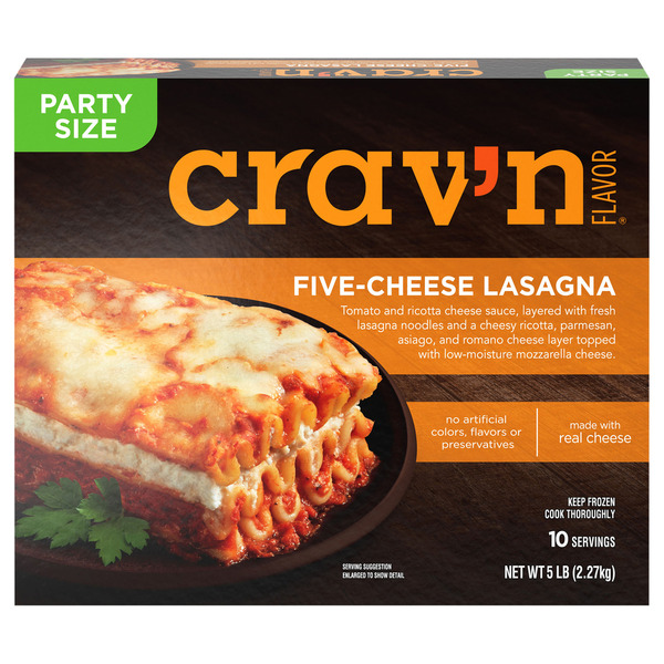 Crav'n Flavor Lasagna, Five-Cheese, Family Size Same-Day Delivery