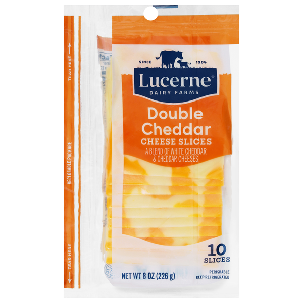 Lucerne Cheese Slices, Double Cheddar