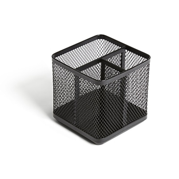 TRU RED Divided Pencil Cup Mesh - Black