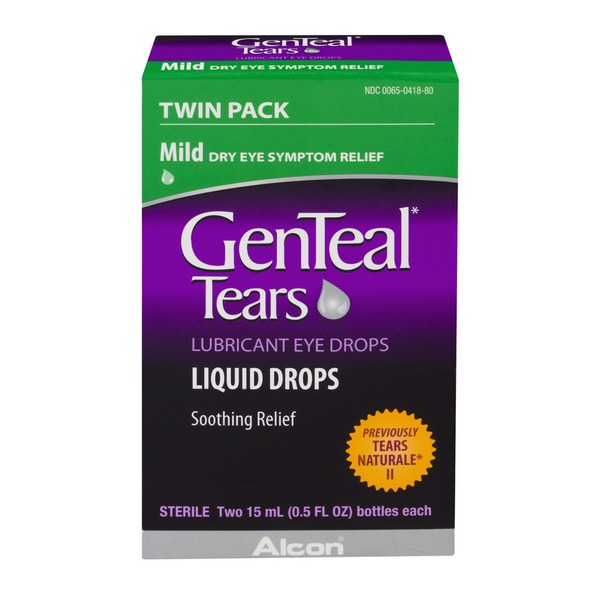GenTeal Tears Lubricant Eye Drops Mild Twin Pack (0.5 fl oz) Instacart