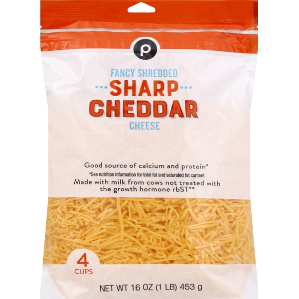 Publix Cheese, Cheddar, Sharp, Fancy Shredded (16 oz) Instacart