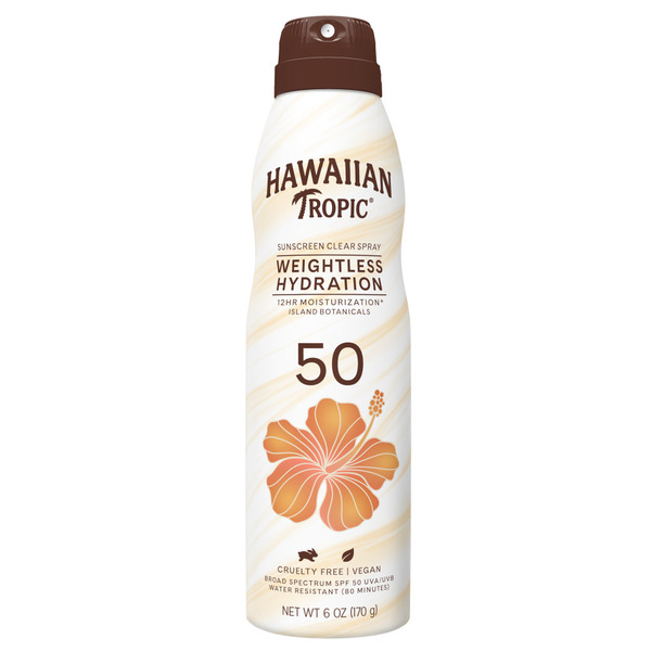 Hawaiian Tropic Clear Spray Sunscreen, SPF 50 - 6 fl oz