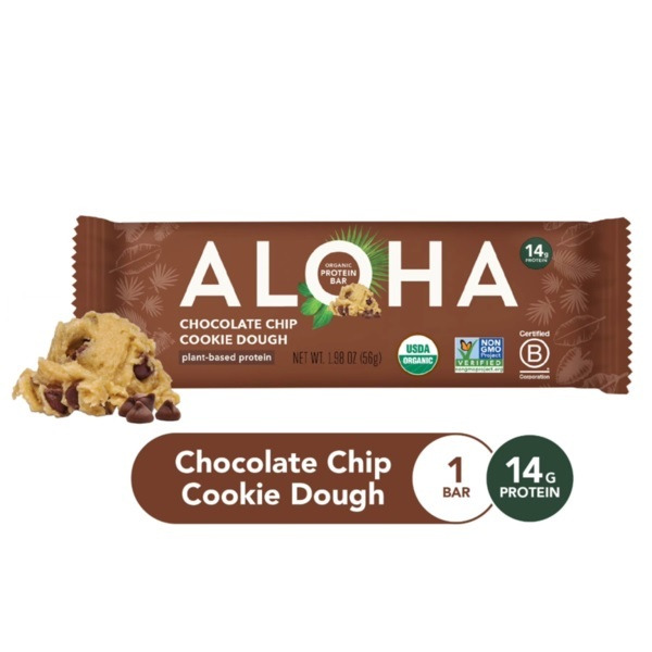 Aloha Protein Bars, Organic, Chocolate Chip Cookie Dough Same-Day