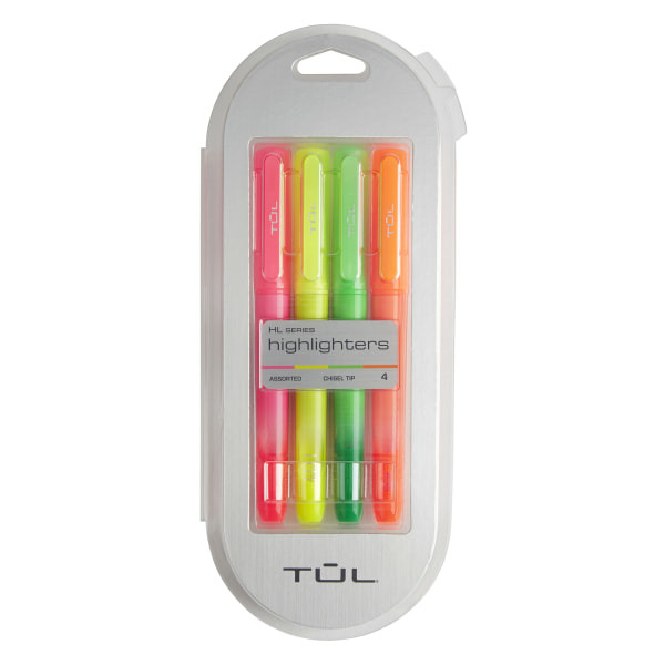 TUL Assorted Barrel Colors Chisel Tip Highlighters - Assorted Ink Colors