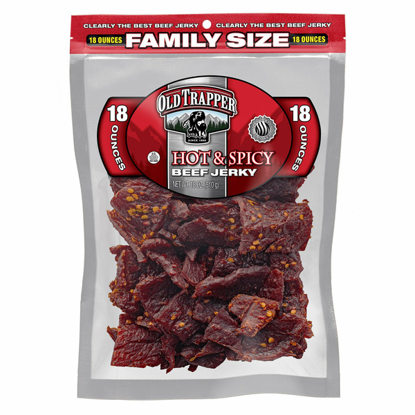 Old Trapper Hot & Spicy Beef Jerky, 18 oz