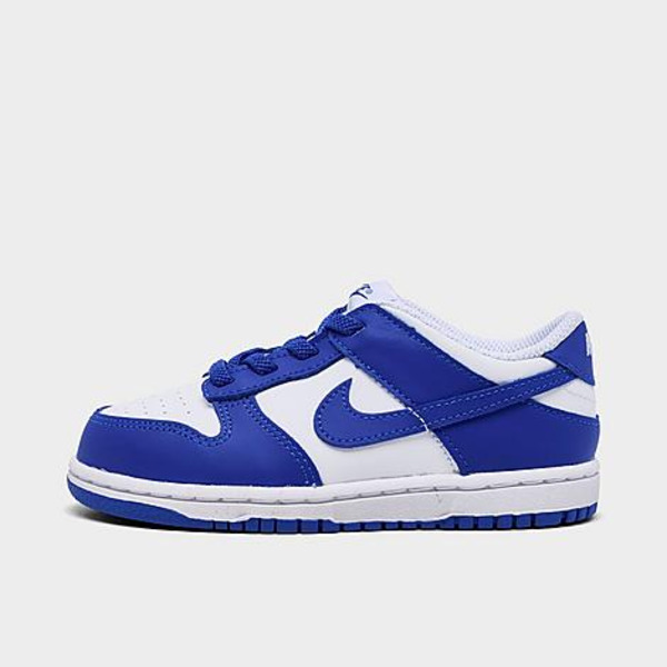Nike Toddlers' Dunk Low Casual Shoes, Size 8 - White & Concord
