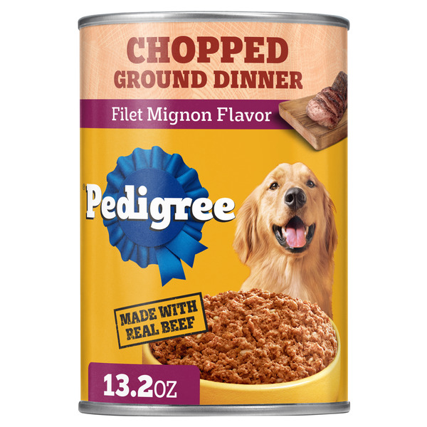 Pedigree Chopped Ground Dinner Filet Mignon Flavor Wet Dog Food