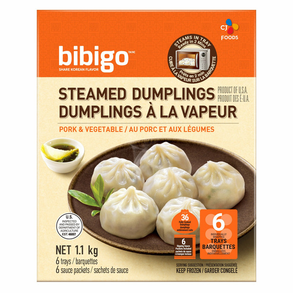 Bibigo Frozen Steamed Pork Dumplings