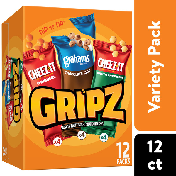 Cheez-It Gripz Original Baked Snack Crackers, Mini Crackers Same