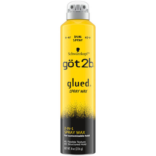 Schwarzkopf göt2b Glued Spray Wax, 2-in-1 Dual Hair Spray Nozzle