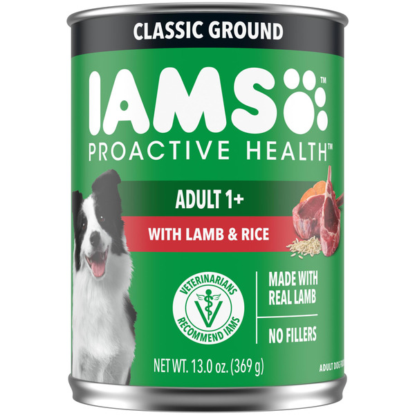 IAMS Proactive Health Adult Wet Dog Food Classic Ground with Lamb