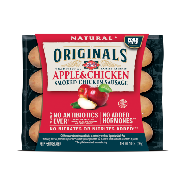 Dietz & Watson Chicken Sausage, Apple, Pork Free Same-Day Delivery