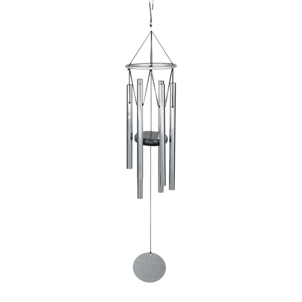 Style Selections 30-in Silver Metal Wind Chime