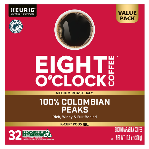 Eight O'Clock 100% Colombian Peaks Medium Roast Coffee Value Pack