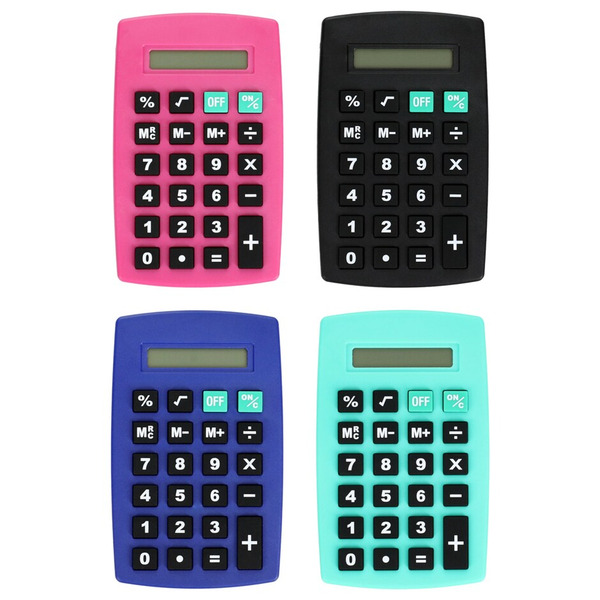 Dollar Tree Jot Pink & Blue 8 Digit Display Pocket Calculator Same-Day ...